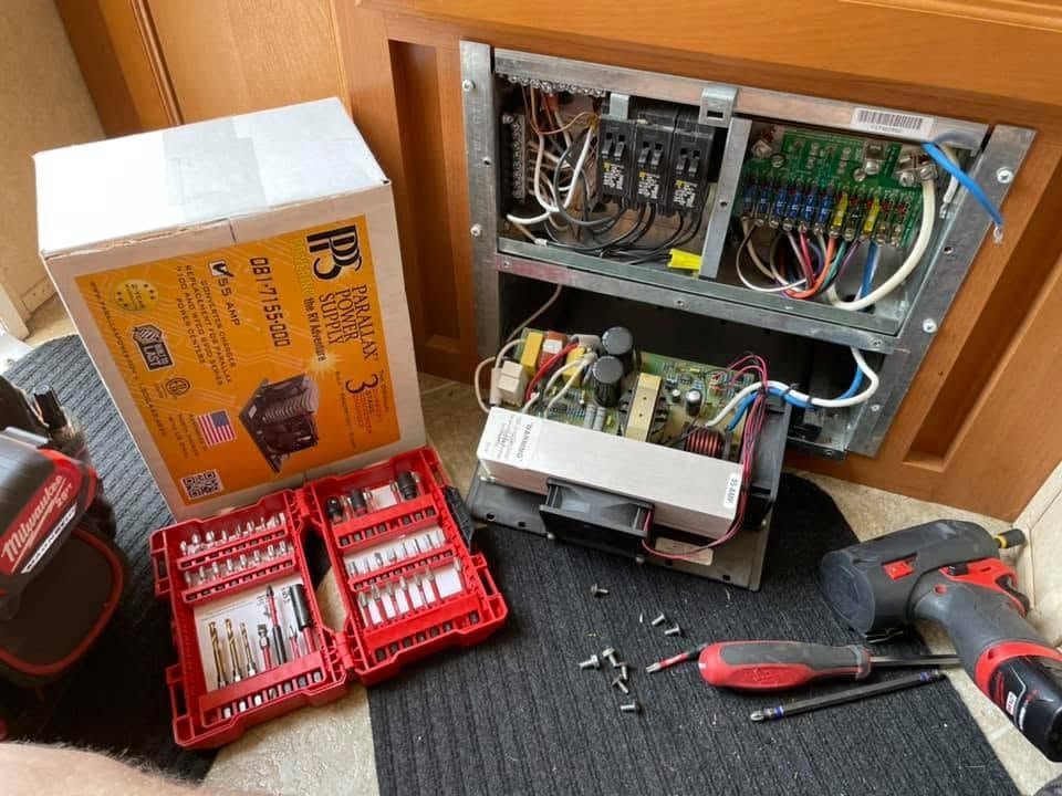 RV electrical system repair and panel service
